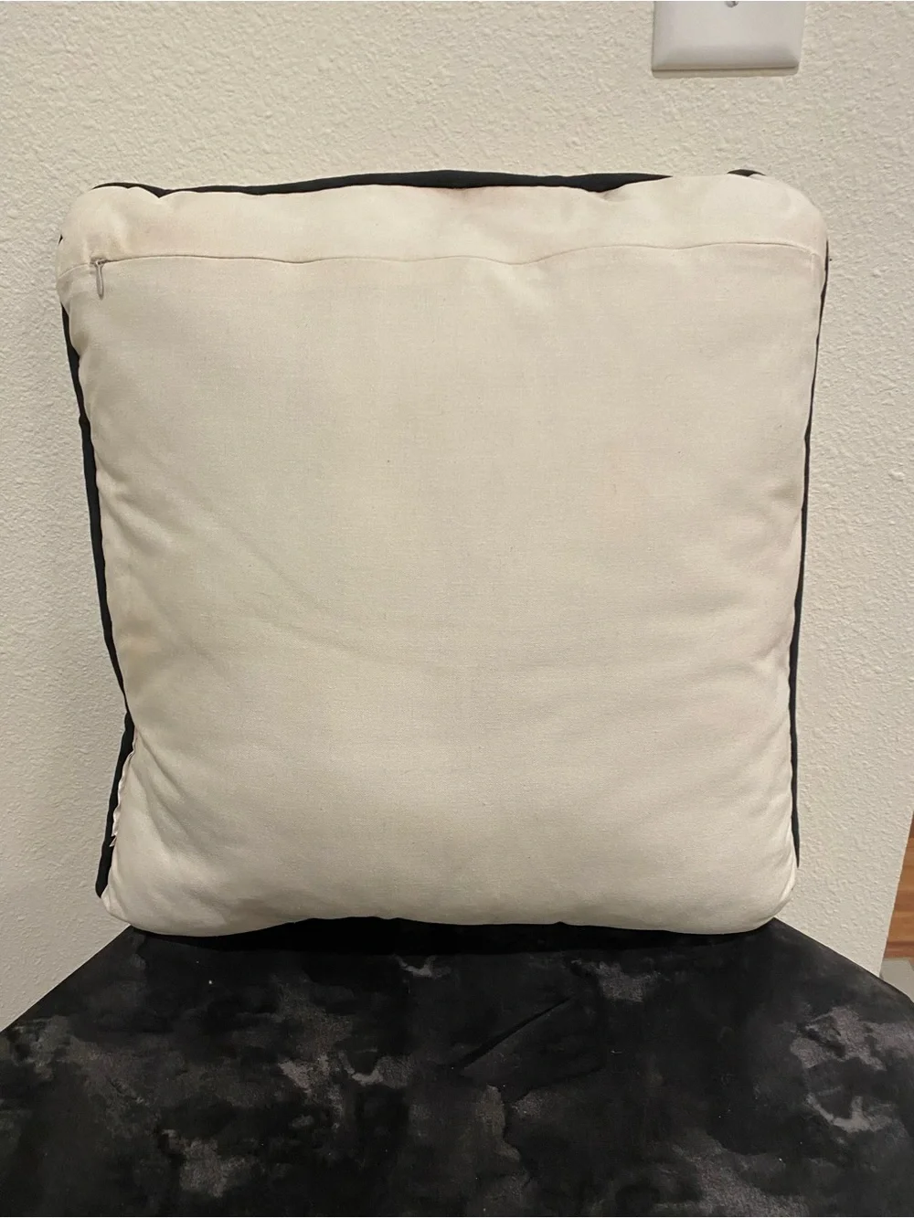 October 31 Halloween Decorative Pillow - Black on Cream